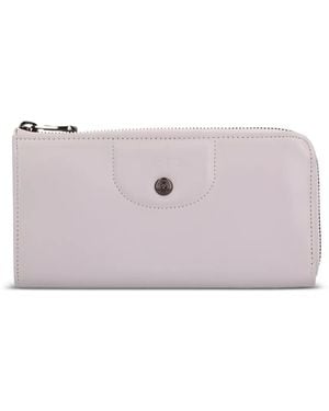 Longchamp Zip-Around Leather Wallet - Purple