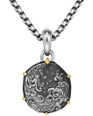 David Yurman 18Kt And Sterling Aquarius Amulet (33Mm) - Metallic