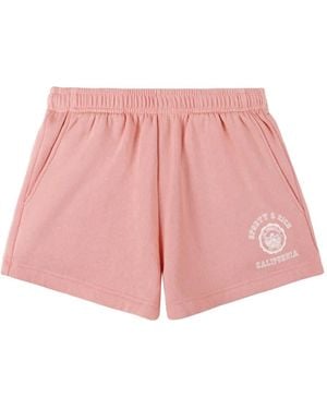 Sporty & Rich Logo-Detail Shorts - Pink