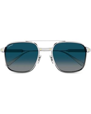 Cartier Gafas de sol con montura cuadrada - Azul