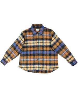 Adererror Check-Pattern Shirt - Blue