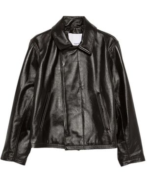 SAGE NATION Veste Fold En Cuir - Black