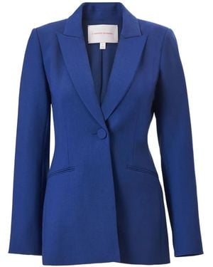Carolina Herrera Single-Breasted Lapel Jacket - Blue