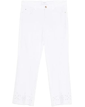 Cambio Francesca Broderie Anglaise Pants - White