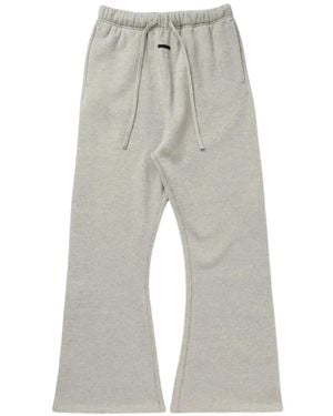 Fear Of God Essentials Drawstring-Waist Flared Cotton Track Trousers - Grey