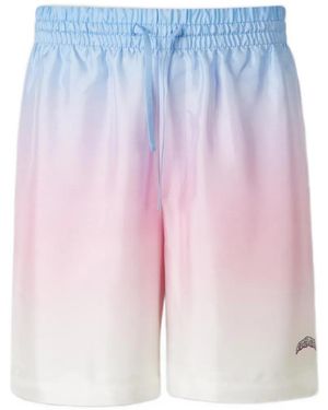 CASABLANCA Silk Shorts With Logo - Pink