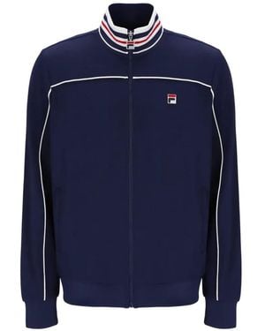 Fila Federico Striped-Collar Track Jacket - Blue