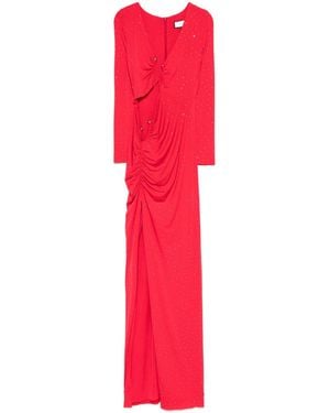 Nissa Crystal-Embellished Maxi Dress - Red