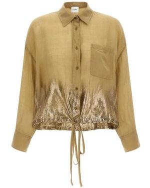 Nude Pocket Drawstring Shirt - Natural