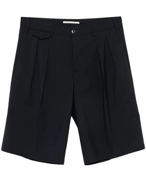 Briglia 1949 Pleated Button Shorts - Black
