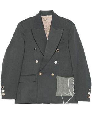 Charles Jeffrey Edinburgh Double-Breasted Blazer - Grey