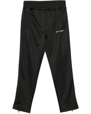 Palm Angels Logo-Embroidered Track Trousers - Black