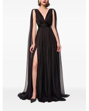 Framboise Yamina Cape-Style Maxi Dress - Black