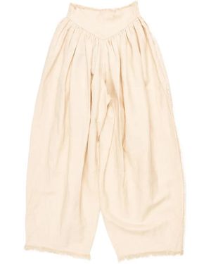 YANGKEHAN Frayed Trousers - White