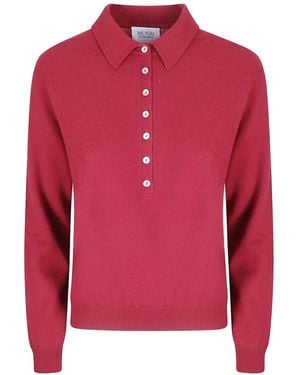 Be You Cashmere Polo-Neck Sweater - Red