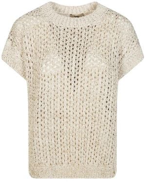 Herno Perforated T-Shirt - Natural