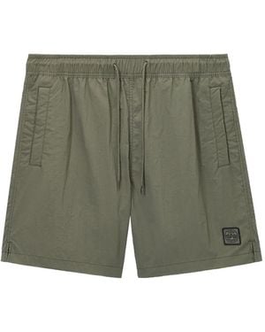 Alpha Industries Logo-Patch Shorts - Green