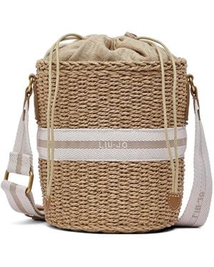 Liu Jo Straw Bucket Bag - Natural