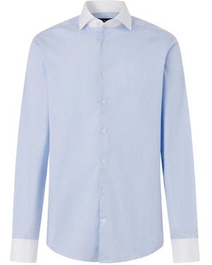 Hackett Chemise À Fines Rayures - Blue