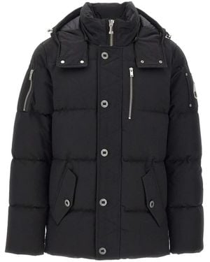 Moose Knuckles Removable-Hood Quilted Coat - Black