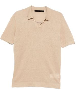 Karl Lagerfeld Polo-collar T-shirt - Natur
