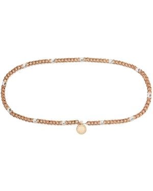 Stella McCartney Crystal-Embellished Chain Belt - White