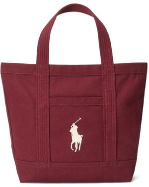 Polo Ralph Lauren Sac Cabas À Broderies - Red