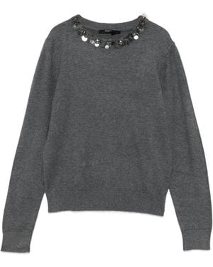 Seventy Sequin-Embellished Jumper - Grey