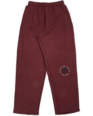 Nike X Martine Rose Logo-Graphic Track Trousers - Red