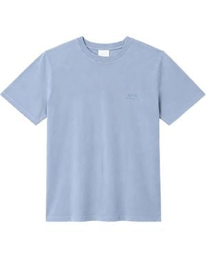 A.P.C. Gabby Logo-Print T-Shirt - Blue