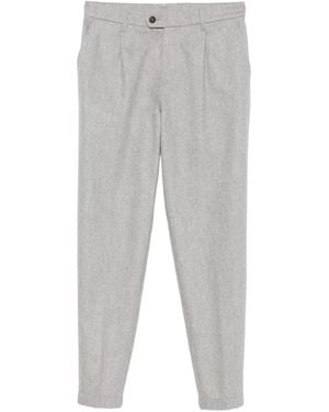Eleventy Pleated-Front Pants - Gray