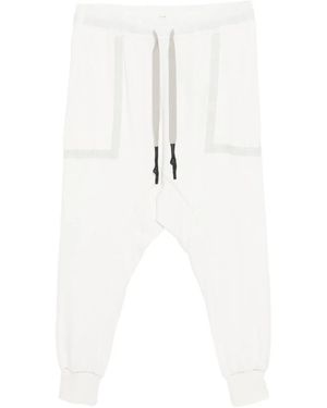 69 Elasticated-Waistband Drop-Crotch Trousers - White