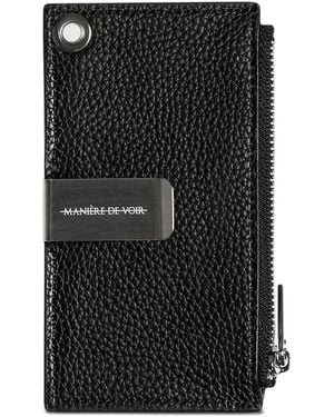 Manière De Voir Leather Cardholder With Chain - Black