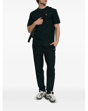 Lacoste Monogram-Pattern Track Pants - Black