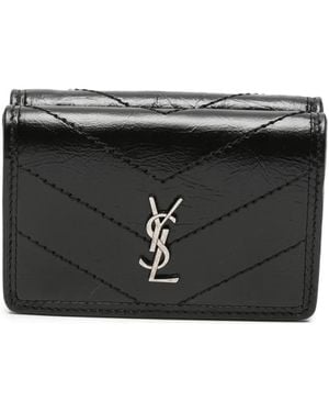 Saint Laurent Quilted Leather Wallet - Black