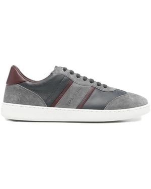 Ferragamo Gestreifte Achille 1 Sneakers - Grau