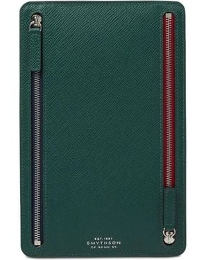 Smythson Panama Multi-Zip Case - Green