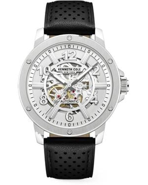 Kenneth Cole Montre Skeleton Automatique 44 Mm - Grey