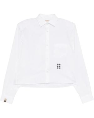 ROMEO HUNTE Six-Blocks Cropped Shirt - White