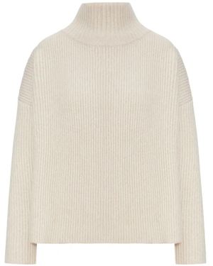 Max Mara Gerippter Pullover - Weiß