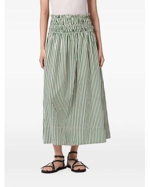 AllSaints Kali A-Line Midi Skirt - Green