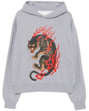 Melt Printed Hoodie - Grey