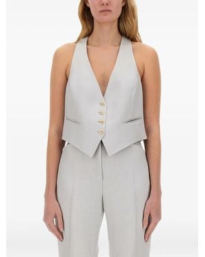 Tom Ford Barathea Silk Gilet - White