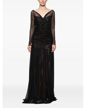 Atu Body Couture Sequin-Embellished Maxi Dress - Black