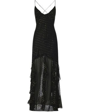 For Love & Lemons Elea Polka Dot Maxi Dress - Black