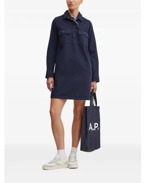 A.P.C. Blousejurk Met Klepzak - Blauw