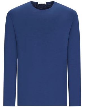Jil Sander Klassisches Langarmshirt - Blau
