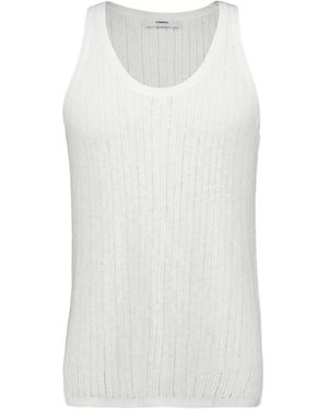 Commas Pointelle-Knit Tank Top - White