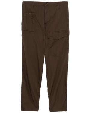 Yohji Yamamoto Drawstring Tapered Trousers - Brown
