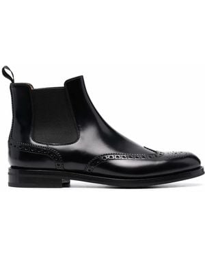 Church's Charlize Brogue-Detail Chelsea Boots Shoes - Black